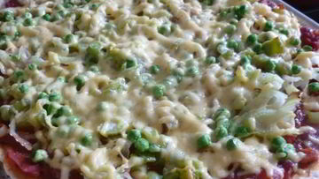 Рецепт Пиццы с фенхелем и зеленым горошком