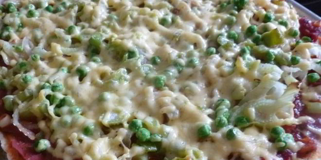 Рецепт Пиццы с фенхелем и зеленым горошком