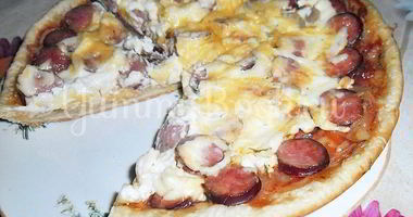 Рецепт Пиццы с грибами в мультиварке