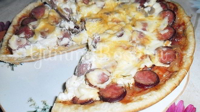 Рецепт пиццы с грибами в мультиварке