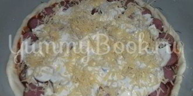 Рецепт пиццы с грибами в мультиварке