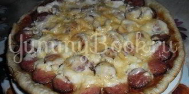 Рецепт пиццы с грибами в мультиварке