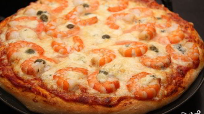 Рецепт пиццы с креветками в мультиварке