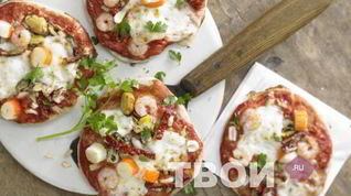 Рецепт Пиццы с морепродуктами