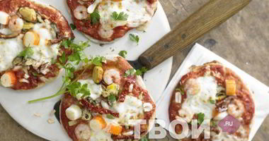 Рецепт Пиццы с морепродуктами