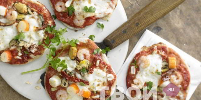 Рецепт пиццы с морепродуктами