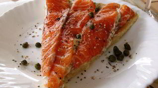 Рецепт Пиццы с пьяным лососем