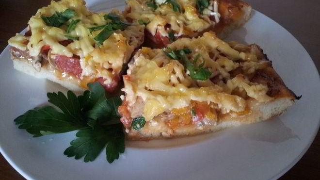 Рецепт пиццы с шампиньонами