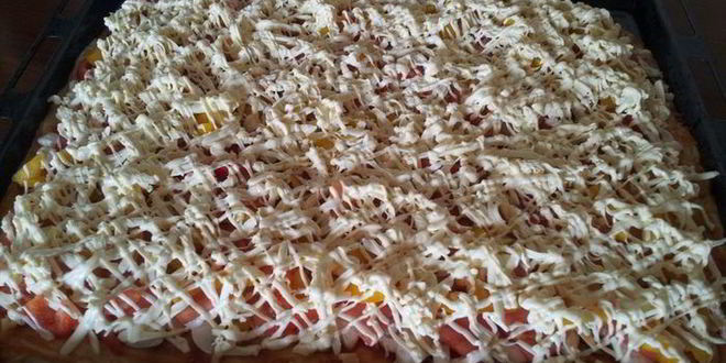 Рецепт пиццы с шампиньонами