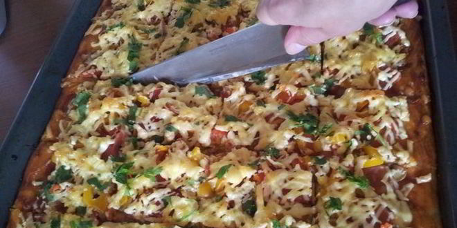 Рецепт пиццы с шампиньонами