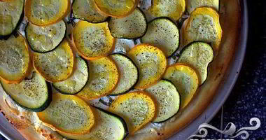 Рецепт Пиццы с цуккини и козьим сыром