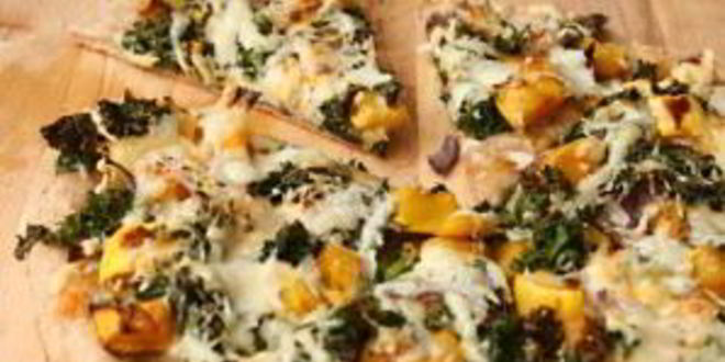 Рецепт пиццы со сквошем и капустой кале