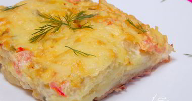 Рецепт Свинины с картофелем под сырной шубой