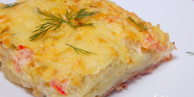 Рецепт свинины с картофелем под сырной шубой