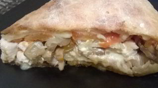 Рецепт Закрытой пиццы с грибами и курицей