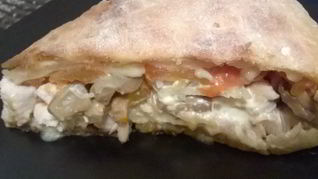 Рецепт Закрытой пиццы с грибами и курицей