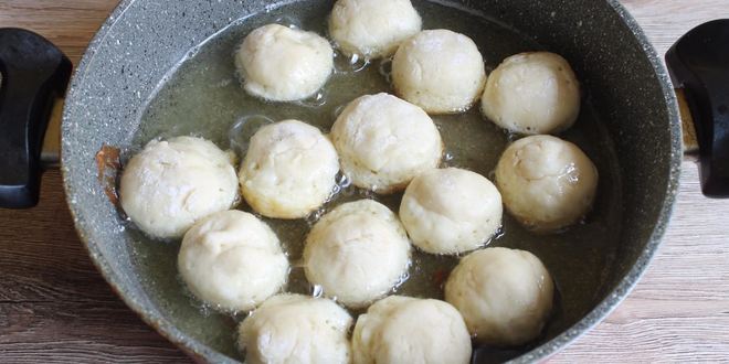 Рецепт творожных пончиков в масле