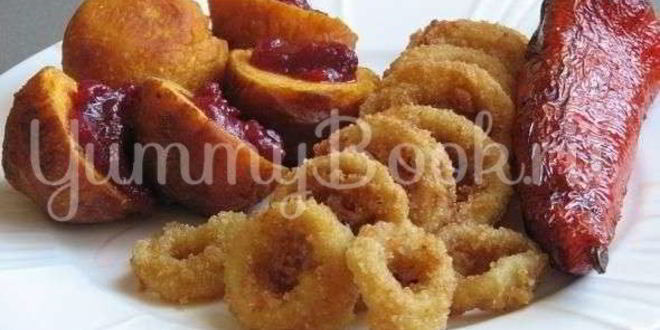 Рецепт Тыквенных пончиков с кольцами кальмаров