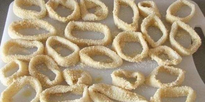 Рецепт тыквенных пончиков с кольцами кальмаров