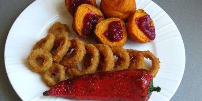 Рецепт тыквенных пончиков с кольцами кальмаров