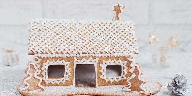 Рецепт Домика пряничного с сахарными узорами