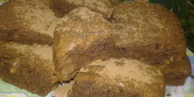 Рецепт коврижки браунис с грецкими орехами