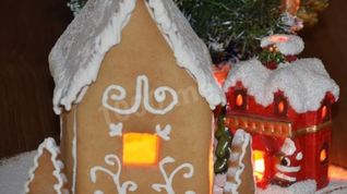 Рецепт Новогоднего пряничного домика с глазурью