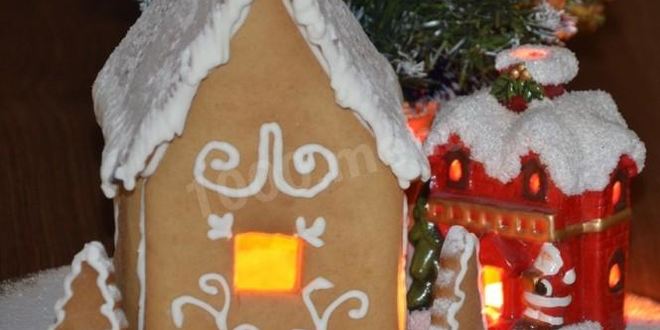 Рецепт Новогоднего пряничного домика с глазурью