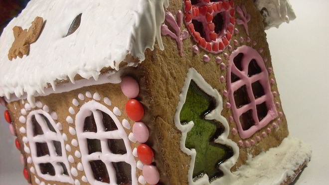 Рецепт новогоднего пряничного домика-светильника