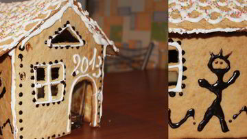 Рецепт Пряничного дома с шоколадной глазурью