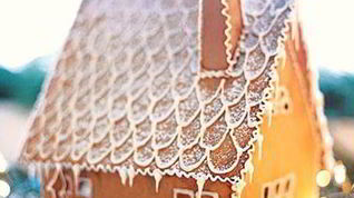 Рецепт Рождественского снежного пряничного домика