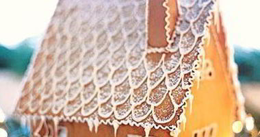 Рецепт Рождественского снежного пряничного домика