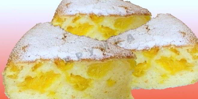 Рецепт Шарлотки с апельсинами в мультиварке