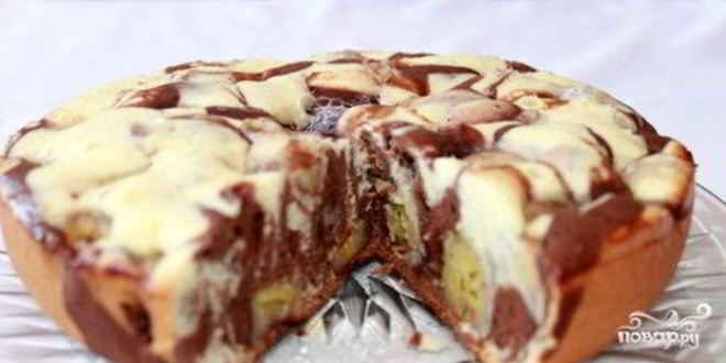 Рецепт Шарлотки с бананами в мультиварке