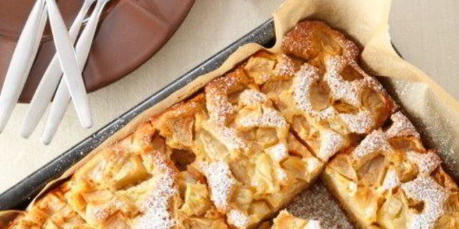 Рецепт Шарлотки с кислыми яблоками и корицей