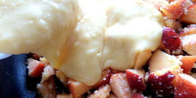 Рецепт шарлотки с нектаринами