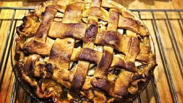 Рецепт Шарлотки с ревенем и яблоками