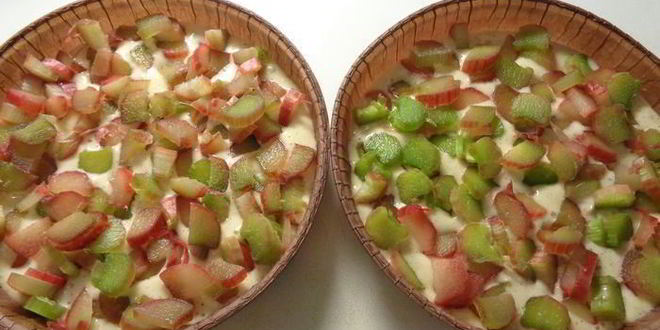 Рецепт шарлотки с ревенем, вяленой вишней и пряностями