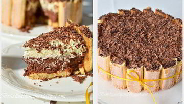 Рецепт Шарлотки с шоколадно-малиновым муссом и воздушным ванильным кремом