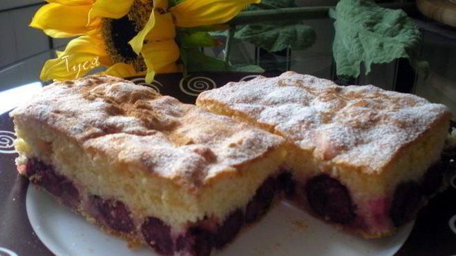 Рецепт вишневой шарлотки