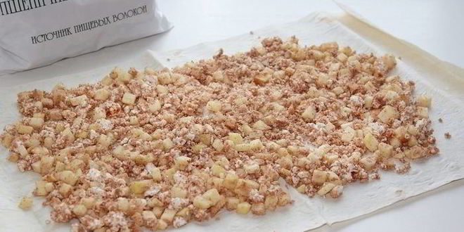 Рецепт ленивого полезного штруделя