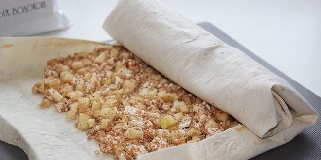 Рецепт ленивого полезного штруделя
