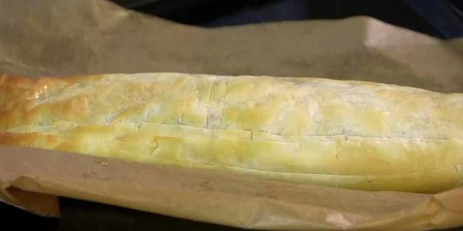 Рецепт овощного штруделя с фасолью и паприкой