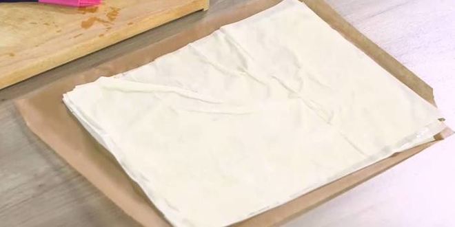 Рецепт овощного штруделя с фасолью и паприкой