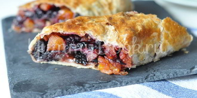 Рецепт штруделя с фруктами и сухофруктами