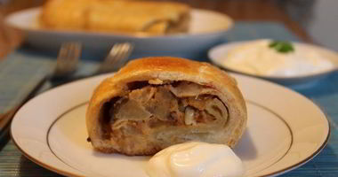 Рецепт Штруделя с грушами и сыроежками