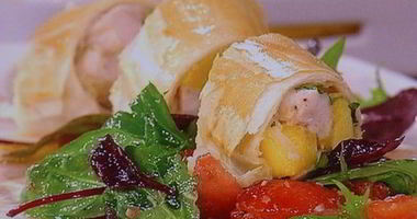 Рецепт Штруделя с курино-манговой начинкой