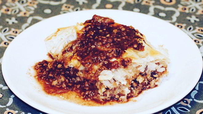 Рецепт штруделя с пьяными грушами