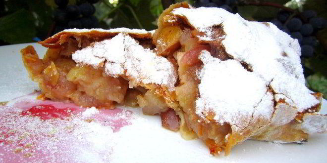 Рецепт штруделя с яблочно-грушевой начинкой