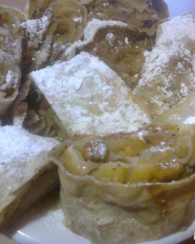 Рецепт штруделя с яблоками и орехами